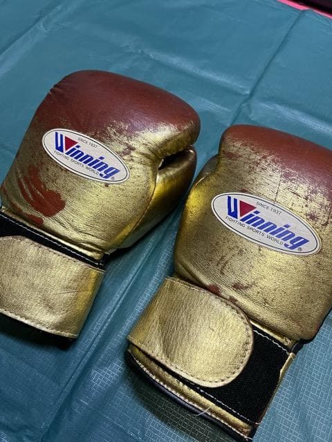 ウイニング ボクシンググローブ 8オンス ゴールド Winning