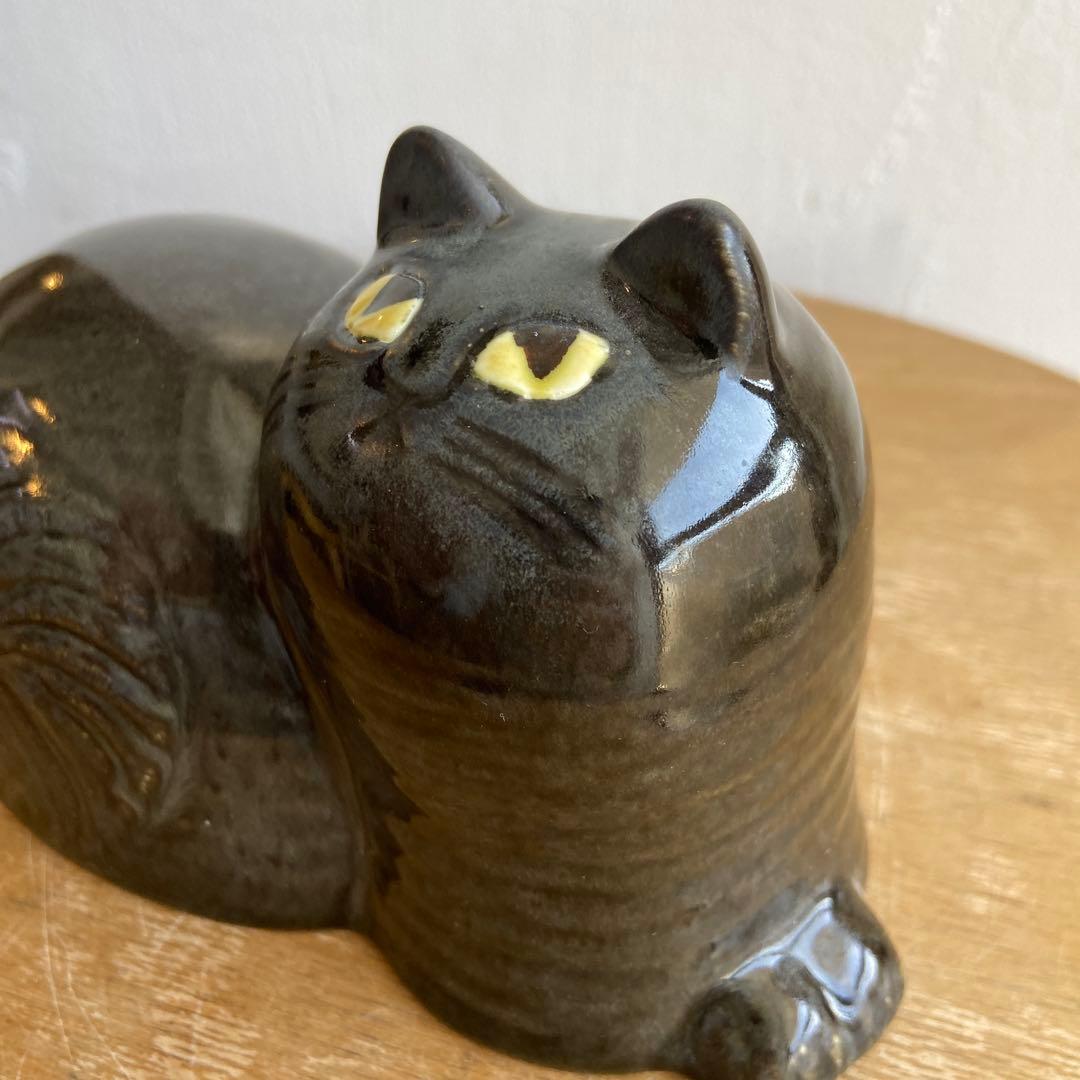 リサラーソン　じゃまをする猫　マイ　maj ツヤありブラック　scope