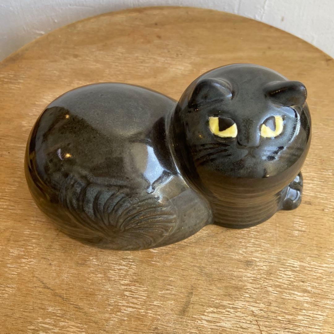 リサラーソン　じゃまをする猫　マイ　maj ツヤありブラック　scope