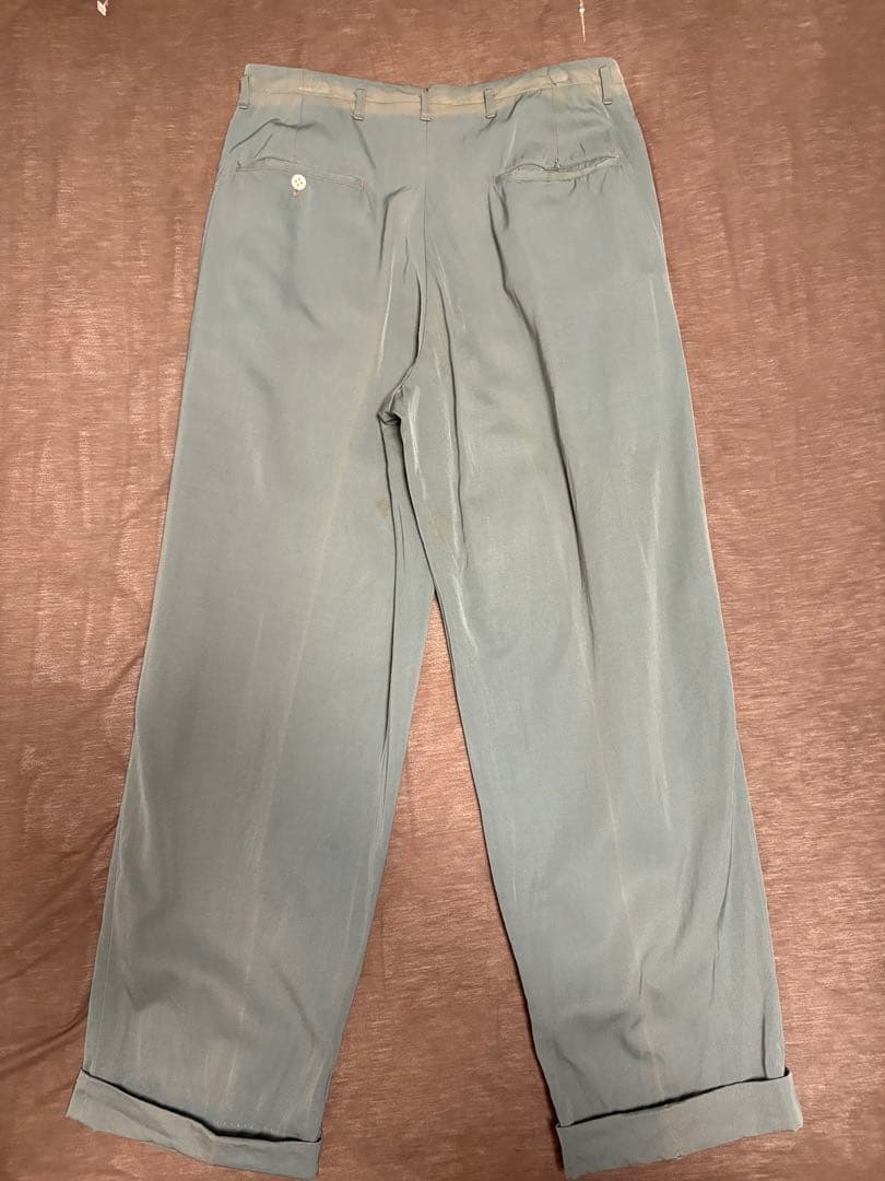 50s〜 ギャバジンスラックス　3タック　フェード