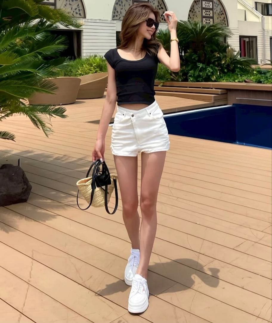 DIANTEロールアップショートパンツ