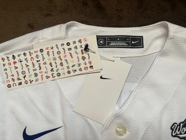 山本由伸WS優勝/MVP記念レプリカWS/34パッチ付ジャージL/US限定品