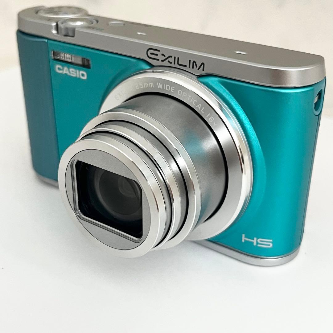 美品 CASIO EXILIM EX-ZR1800 水色 ブルー コンデジ
