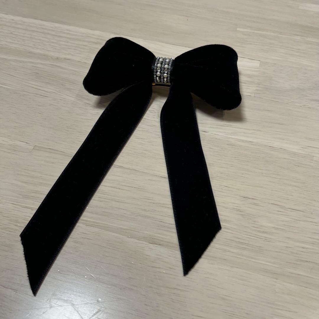 ACCA アッカ ベルベットシルクリボンバレッタ