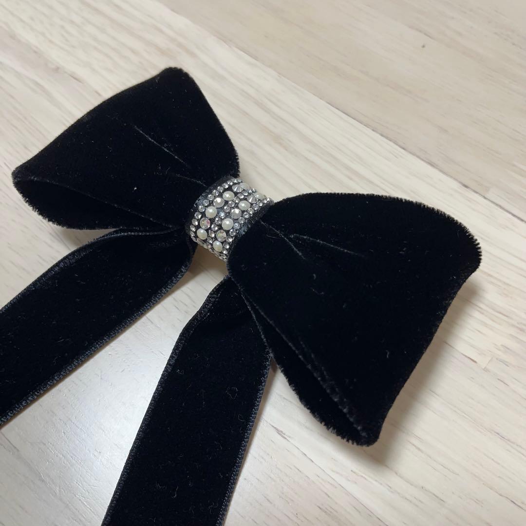 ACCA アッカ ベルベットシルクリボンバレッタ