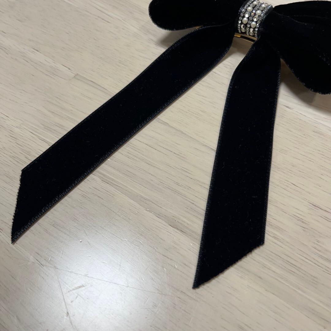 ACCA アッカ ベルベットシルクリボンバレッタ