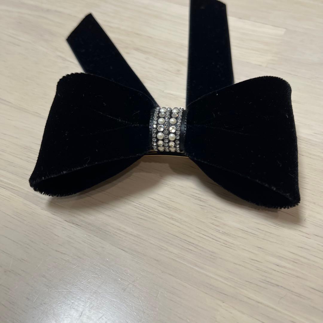 ACCA アッカ ベルベットシルクリボンバレッタ