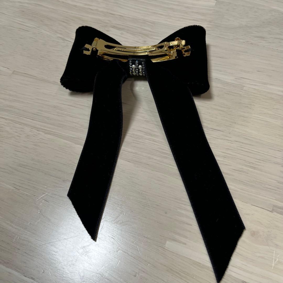 ACCA アッカ ベルベットシルクリボンバレッタ