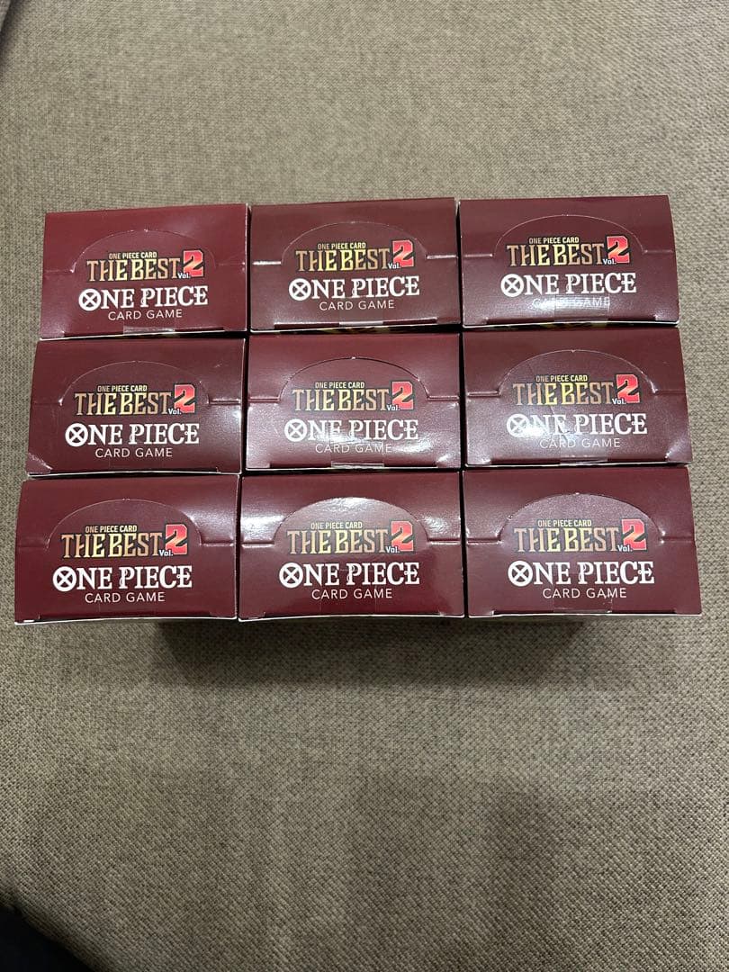 ワンピースカード THE BEST2 9ボックス　未開封　テープ付き