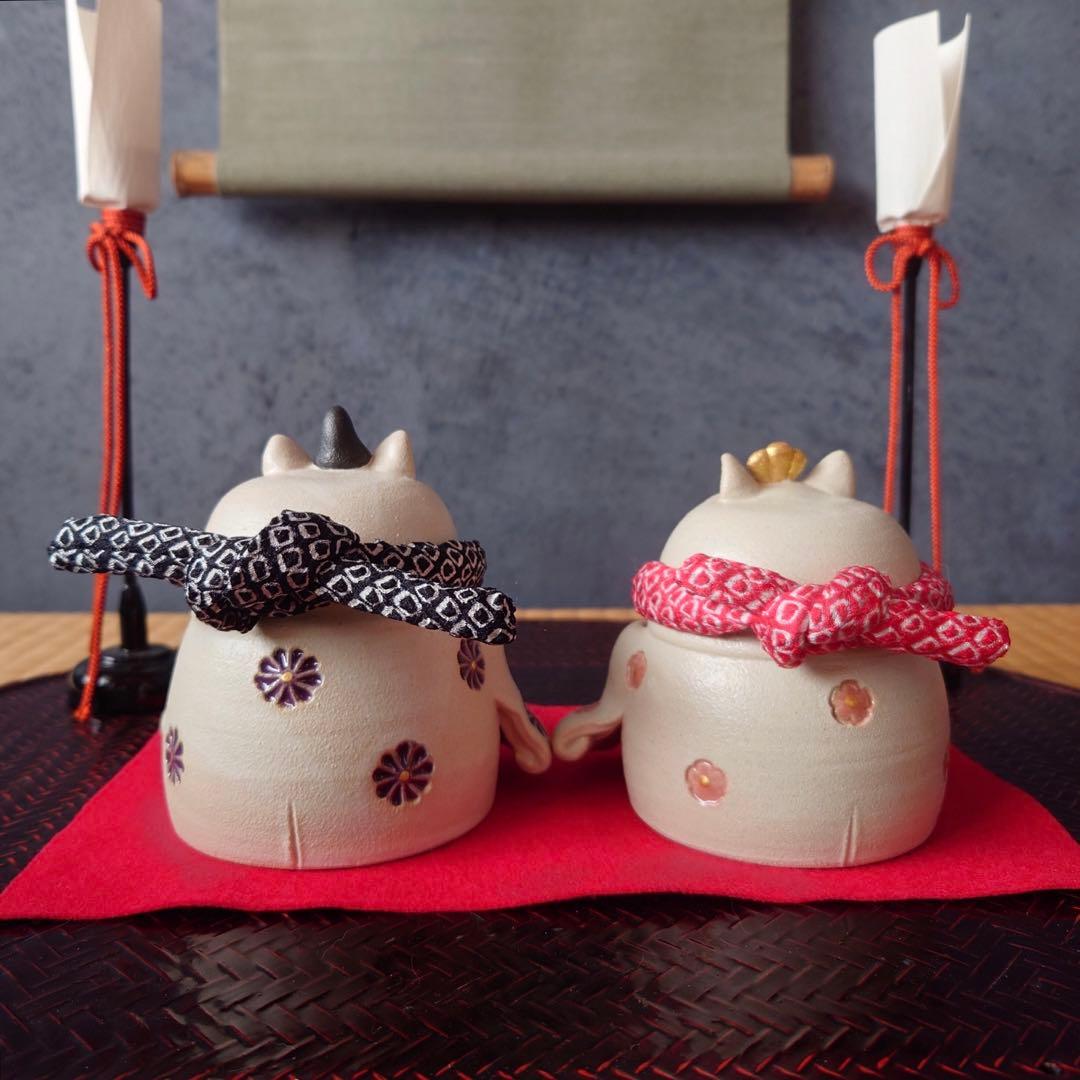 ❷だるま猫雛　m(*´꒳`*)m ※首輪付き