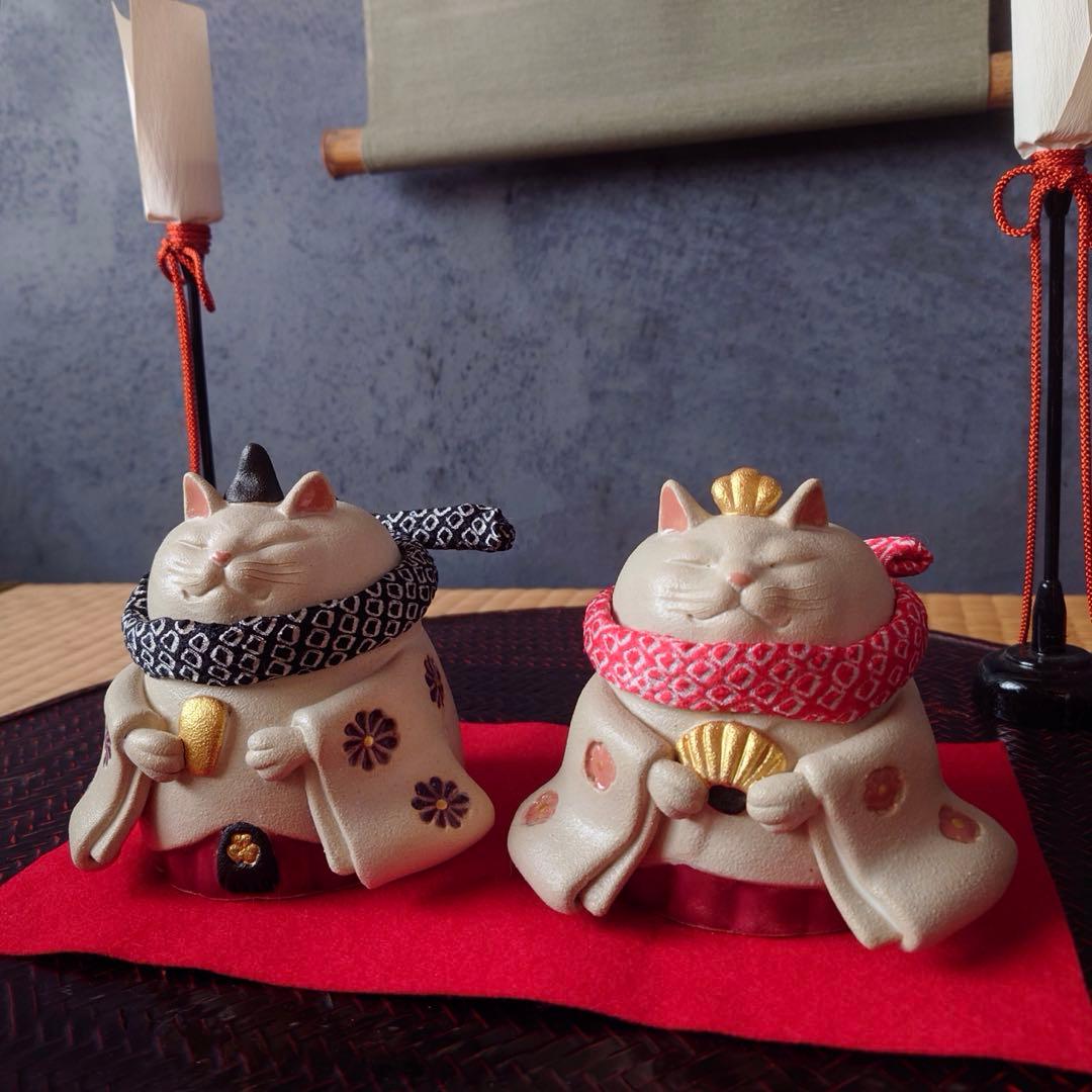 ❷だるま猫雛　m(*´꒳`*)m ※首輪付き