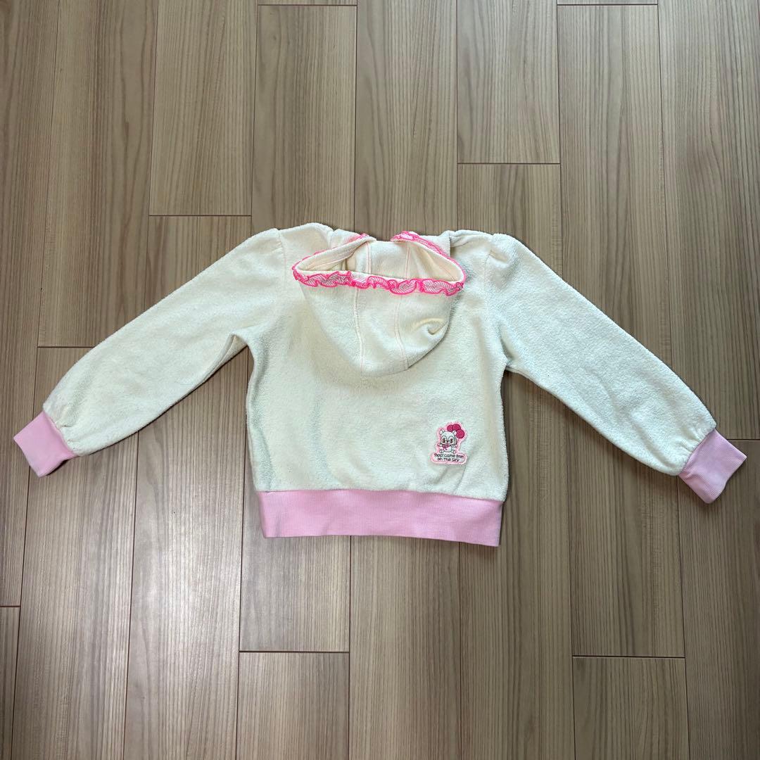 メゾピアノ　ピンク　刺繍　キャラクター　 長袖トレーナー　130cm