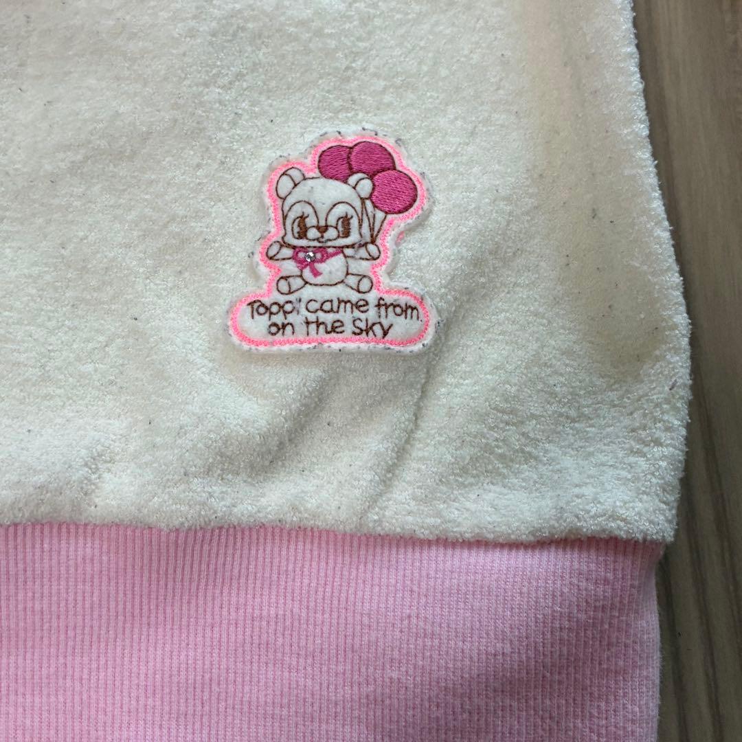 メゾピアノ　ピンク　刺繍　キャラクター　 長袖トレーナー　130cm