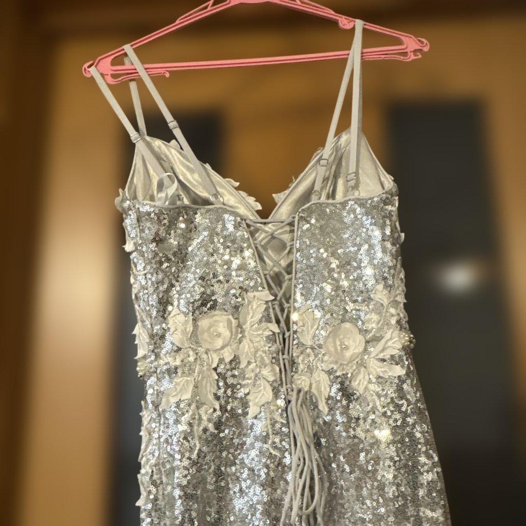 JEAN MACLEAN シルバーマーメイドドレス　スパンコール
