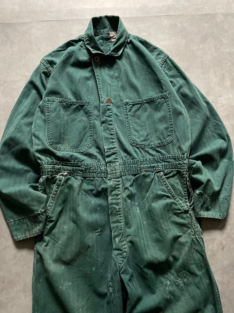 さ*う様 50s US製 HBT ワーク オールインワン つなぎ カバーオール