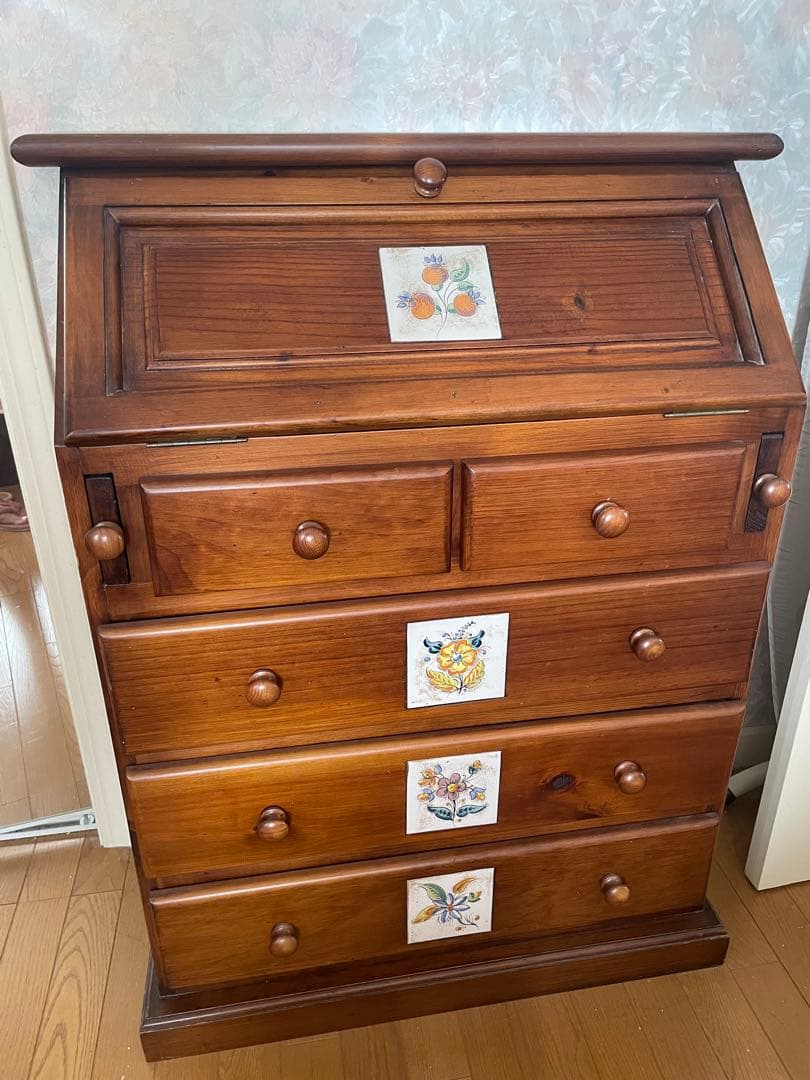 値下げ　木製　スペイン家具　ビューロー　アクタス　チェスト　デスク