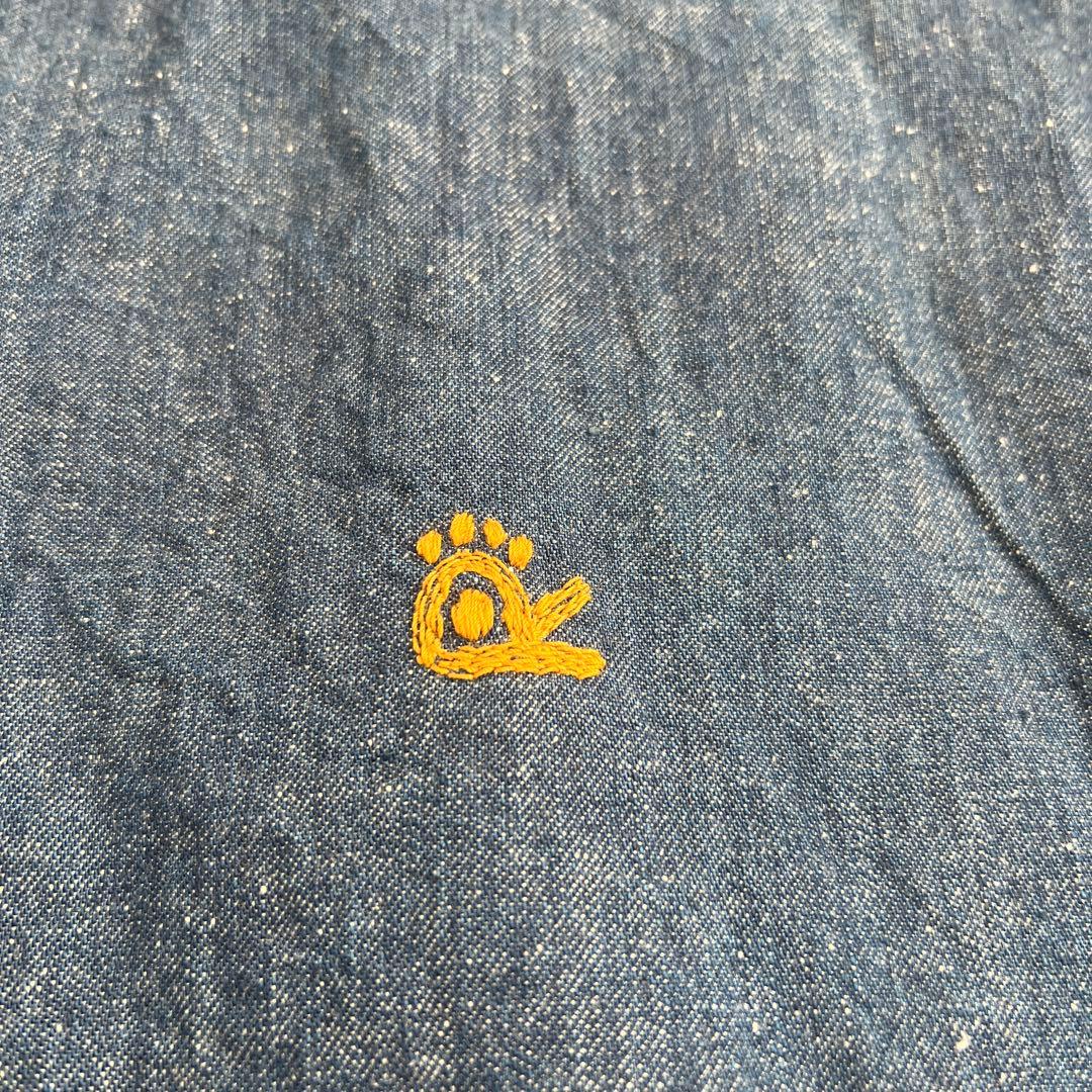 45R デニム　インディゴ　チュニック 長袖　オーバーサイズ　フリーサイズ