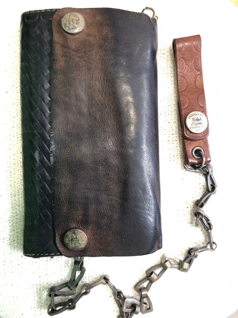 DOUBLERL RRL レザーウォレットチェーン　キーホルダー　ジョニーデップ