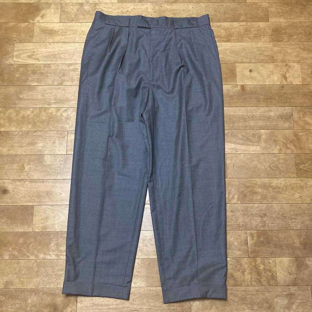 黒タグ　GIORGIO ARMANI アルマーニ　ウール　スラックス　２タック