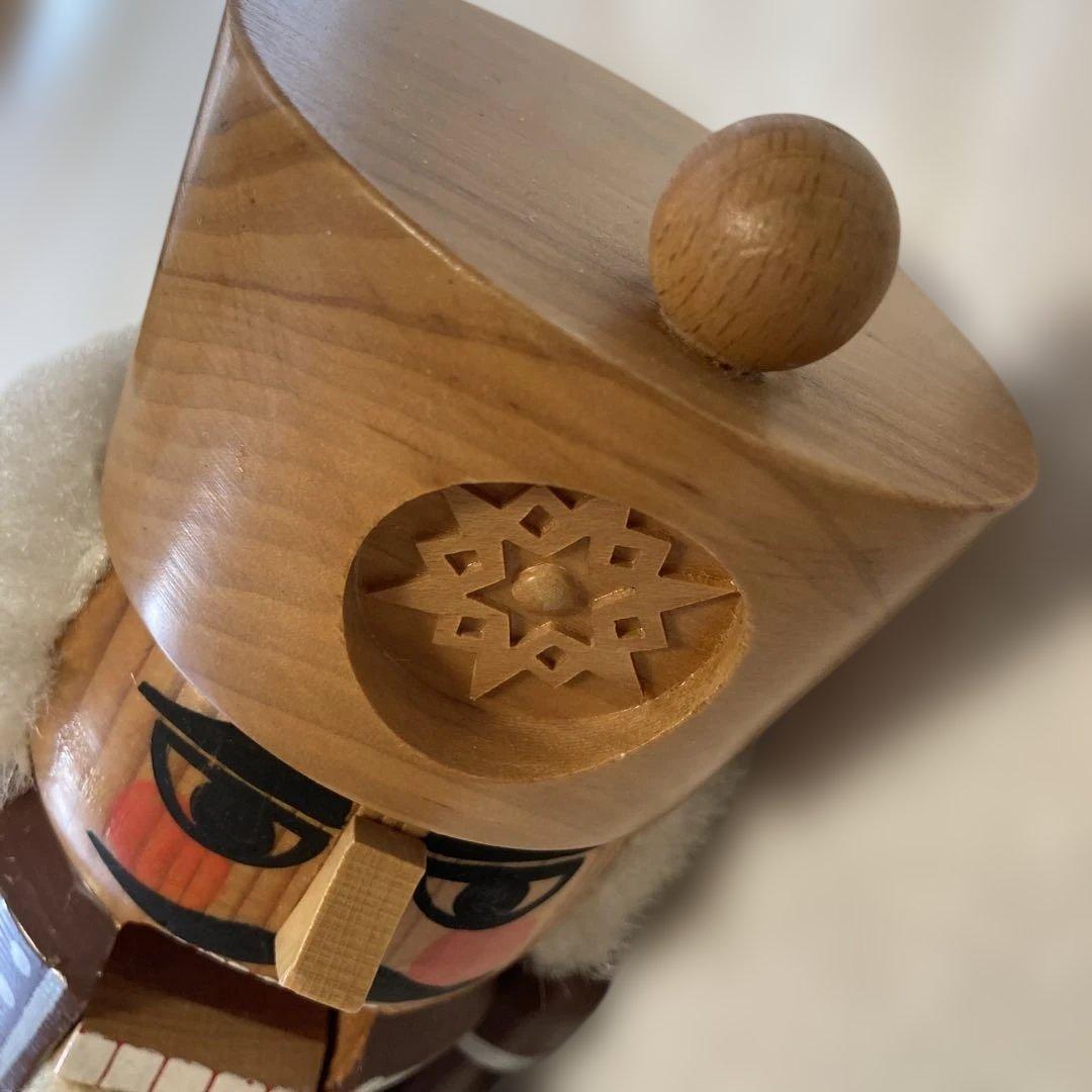 東ドイツ製 エルツ山地 アンティーク伝統的木製くるみ割り人形 28cm