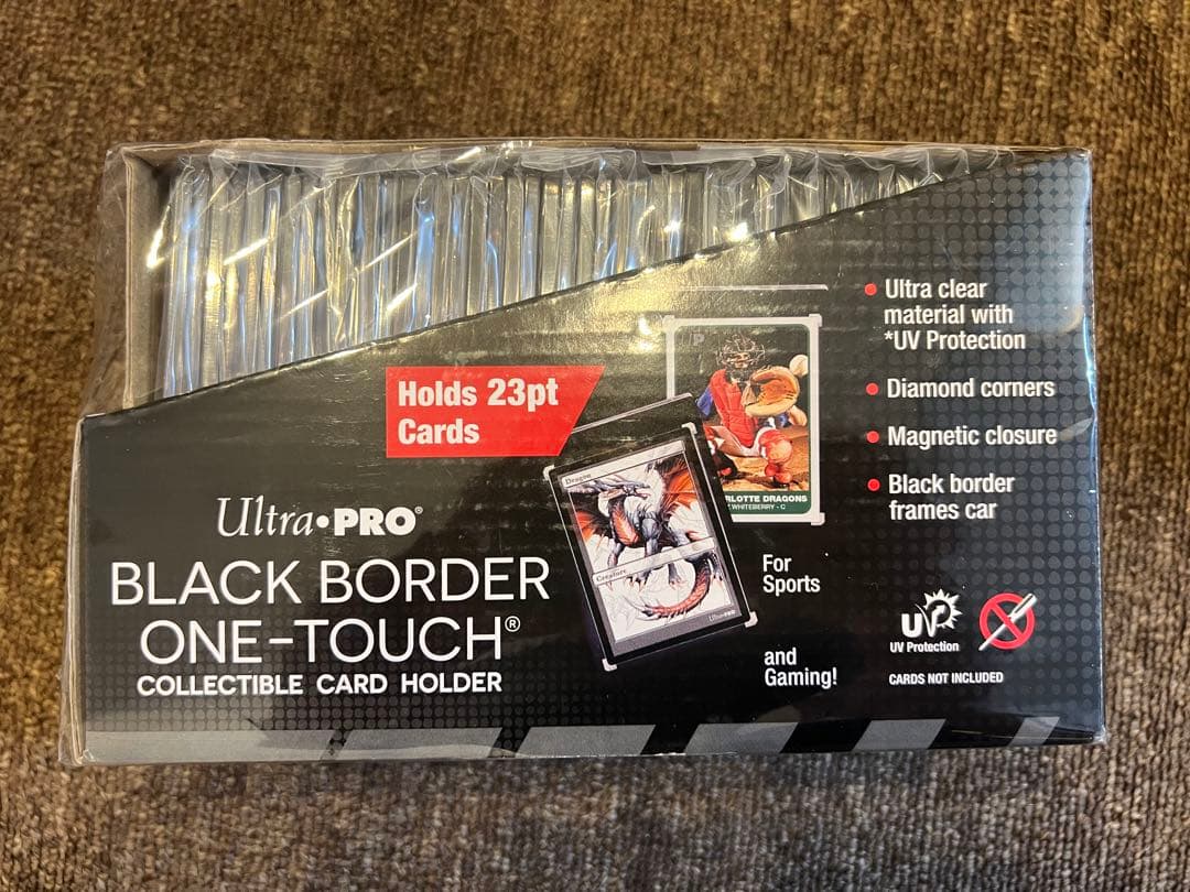 ウルトラ・プロ ワンタッチ マグネットホルダー 23pt 黒枠タイプ　25枚