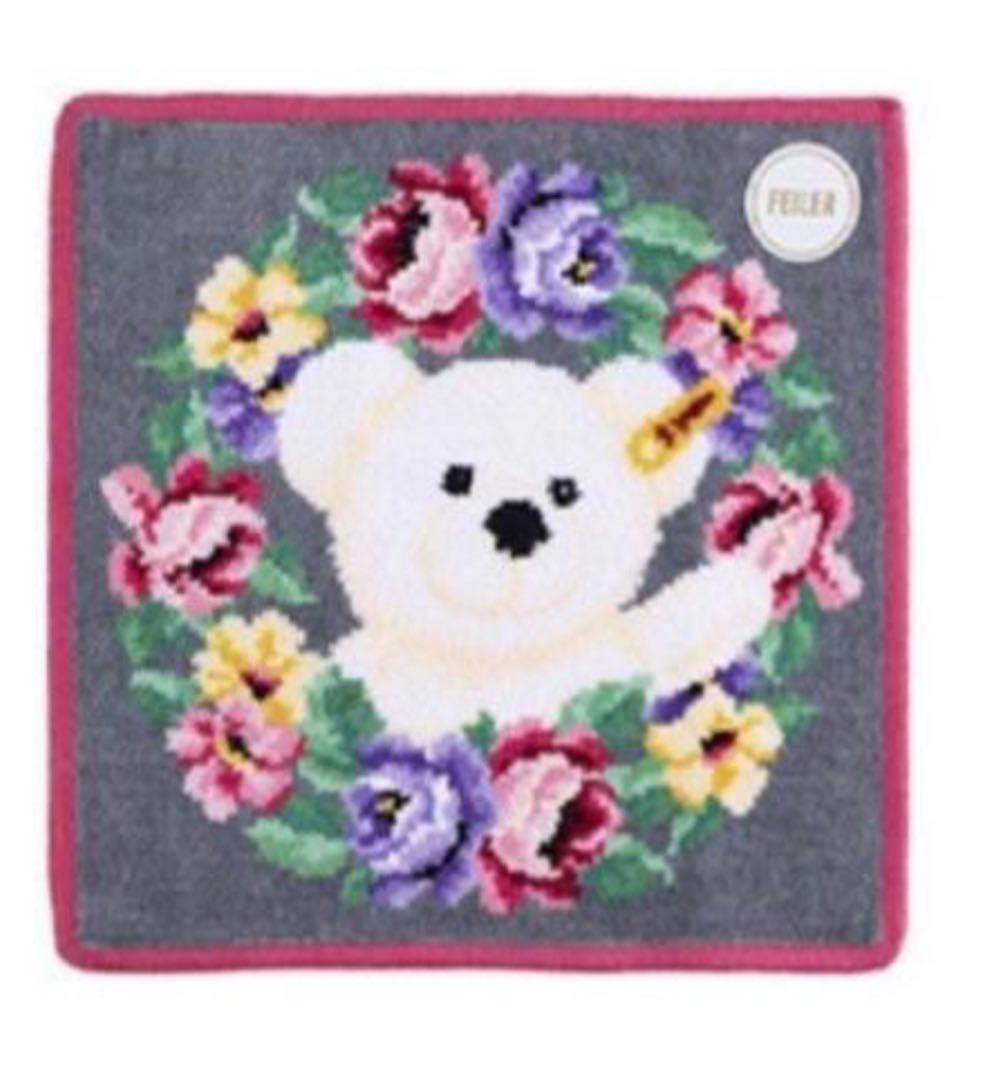 日本橋三越　FEILER　ハンカチ　steiff　テディベア　キーホルダー