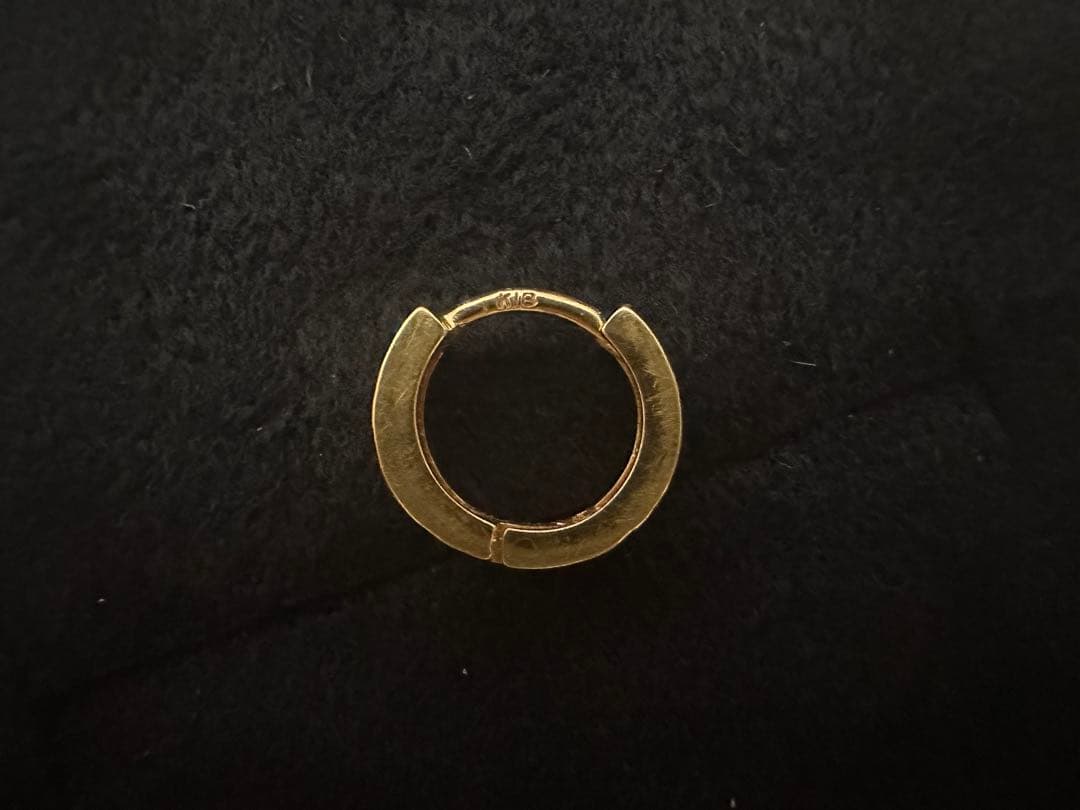 【週末限定値下】アロハマナ K18 ハワイアン フープピアス 片耳 ユニセックス