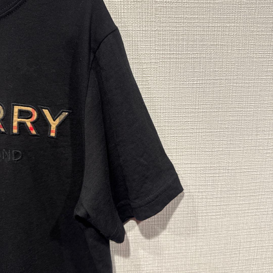 BURBERRY ブラック Tシャツ 10Y 140 ロゴ　チェック　半袖