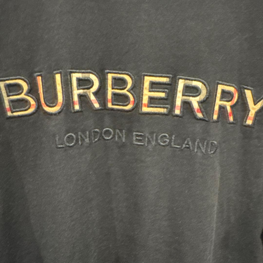 BURBERRY ブラック Tシャツ 10Y 140 ロゴ　チェック　半袖