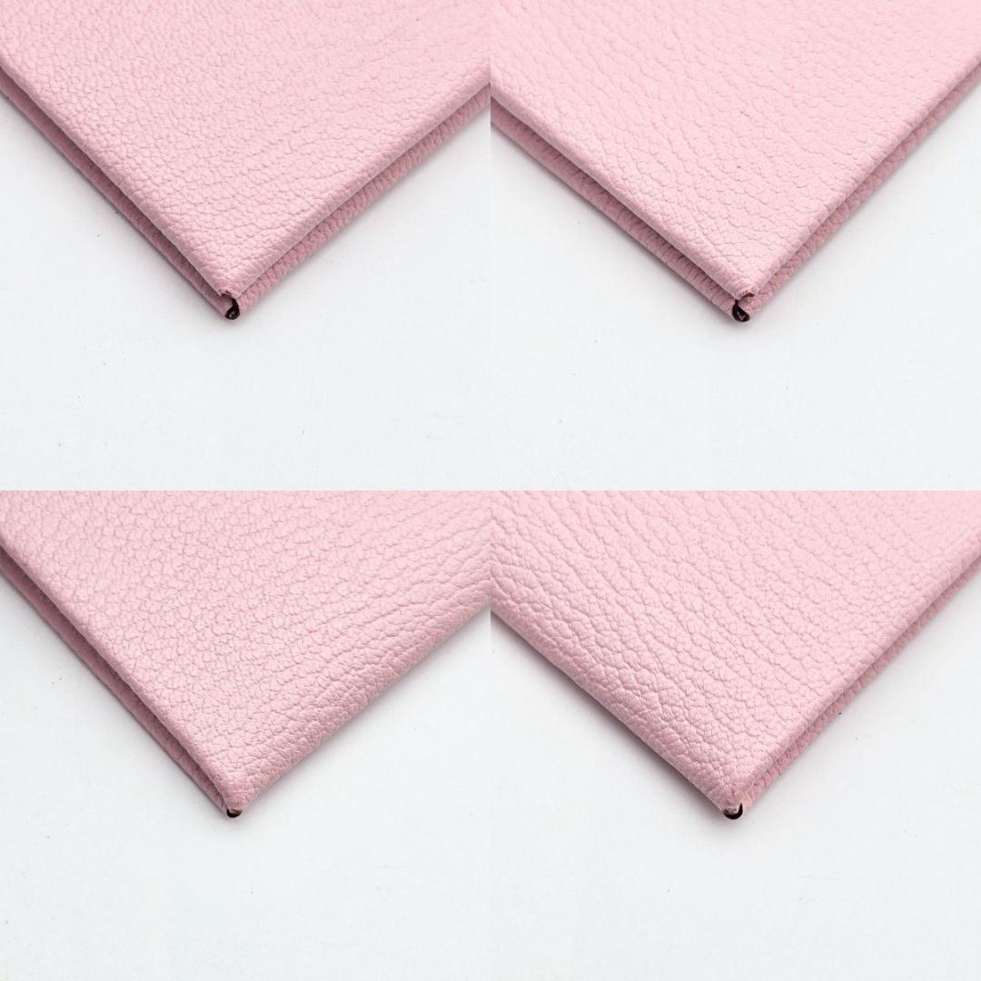 こねこママ カルヴィ ヴェルソ シェーブル 名刺入れ ピンク