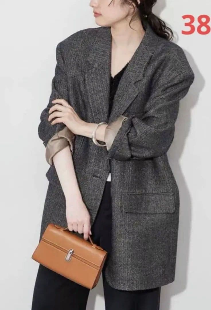 限定値下げ　plage グレー テーラードジャケット 38