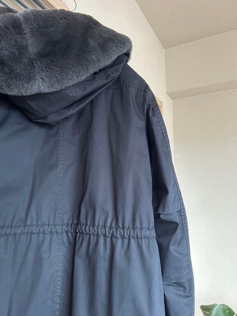 貴重Mサイズ【大柄さんに】ウールリッチ　ラビットファーライナー付きモッズコート