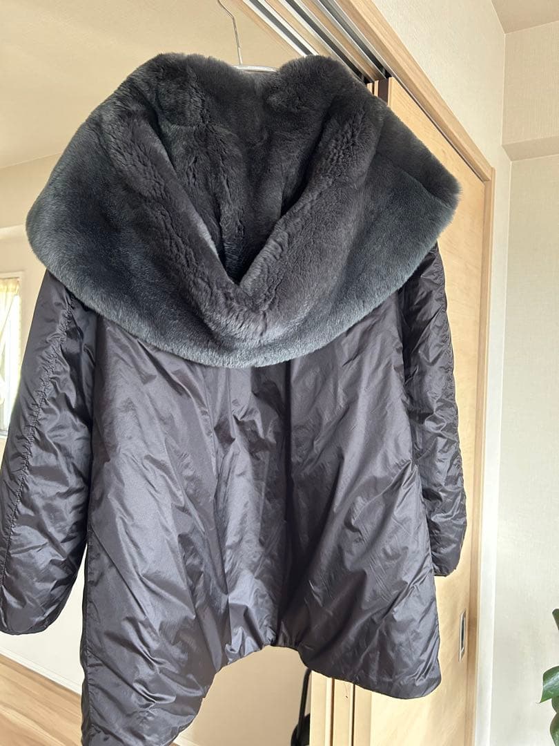 貴重Mサイズ【大柄さんに】ウールリッチ　ラビットファーライナー付きモッズコート