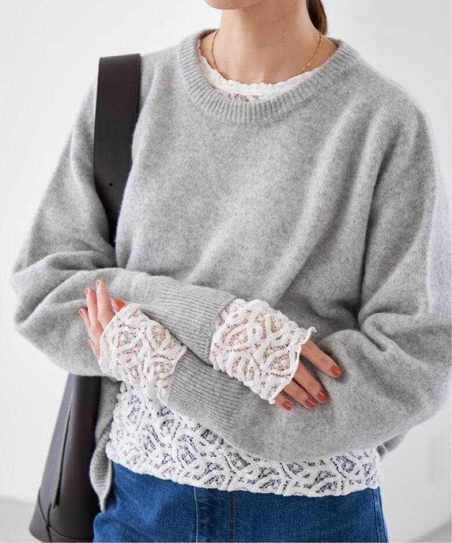 ペイズリー ストレッチレースプルオーバー