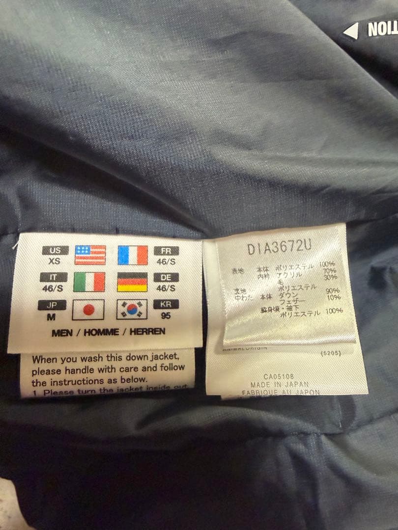 デサント オルテライン 水沢ダウン ANCHOR ダウンジャケット ネイビー