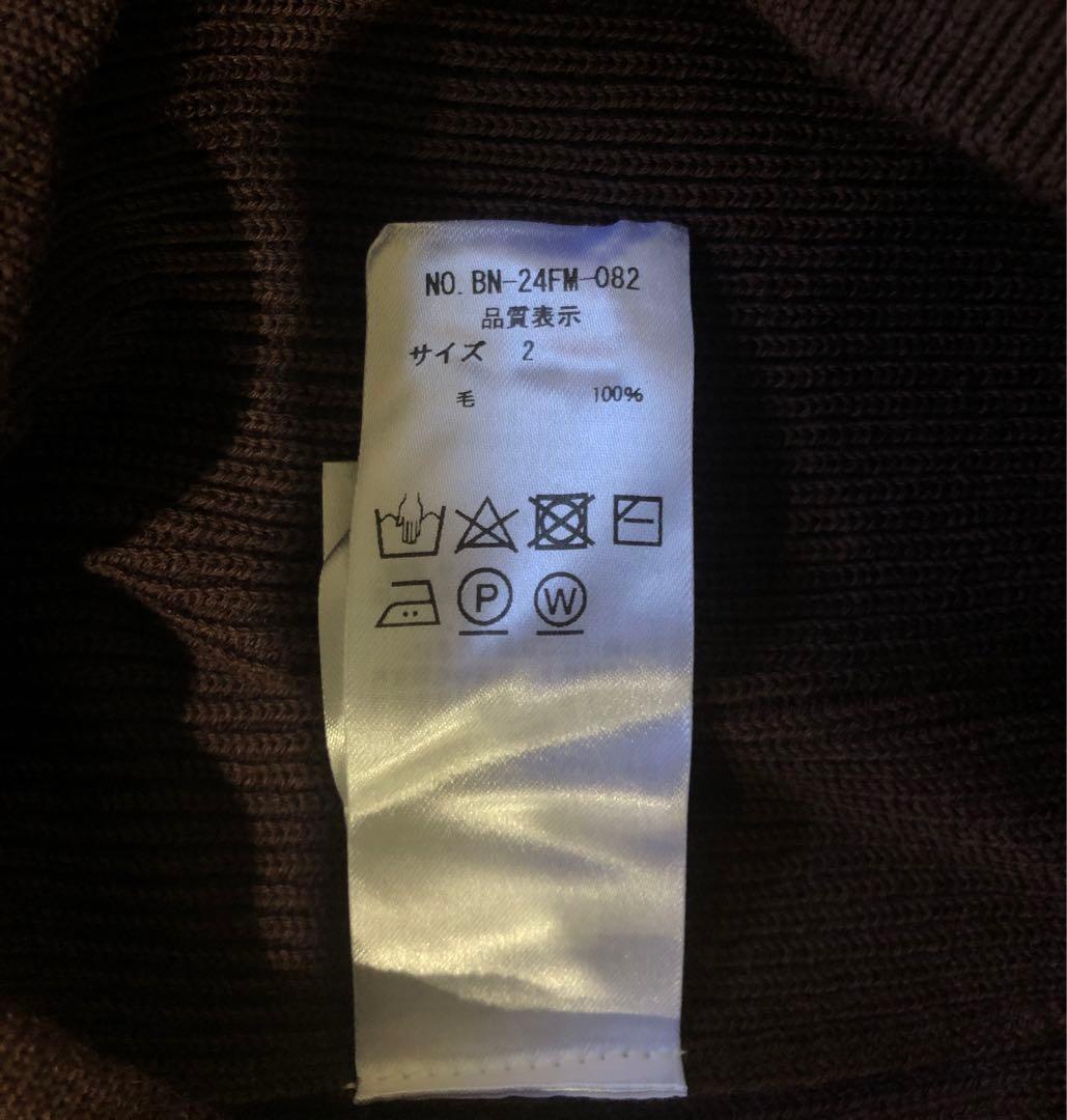 BATONER バトナー ハーフジップニット 長袖 ブラウン 茶 ST0001