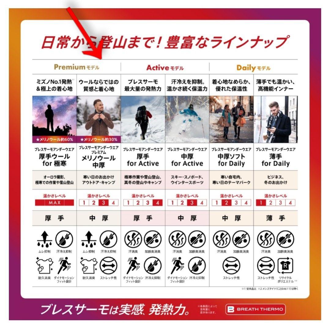 の*ら様 ２枚【MIZUNO】メリノウール x ブレスサーモ 長袖 w'M プレ