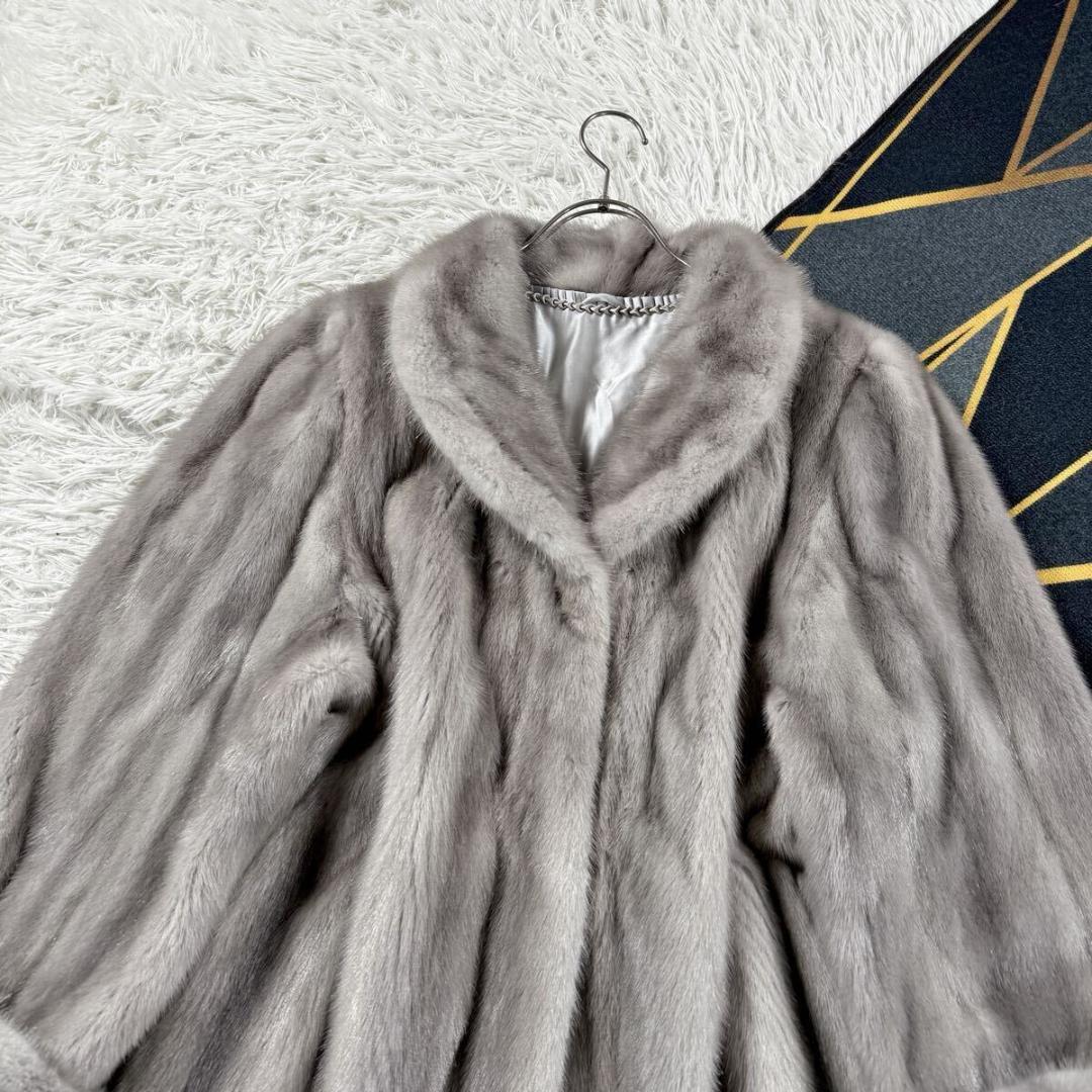 裾周り222㎝ サガロイヤル サファイアミンク フリル XL相当 AA032