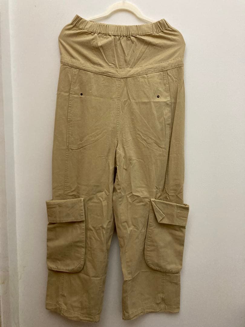 Open Yy ベージュ カーゴパンツ サイドポケット付き