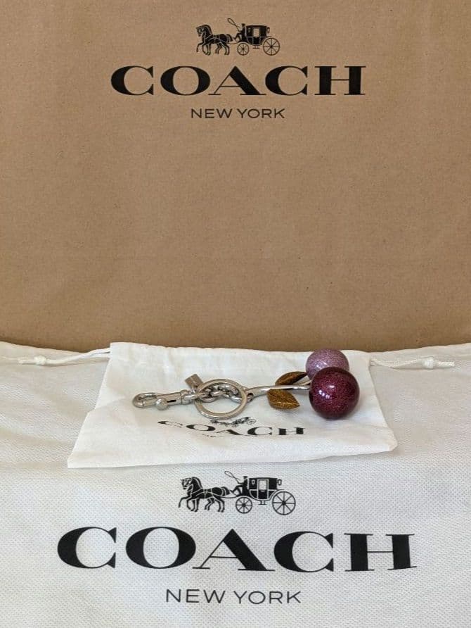 ✨美品✨COACH ♥コーチ♥チェリー♦バッグチャーム♦さくらんぼ♦キーホルダー