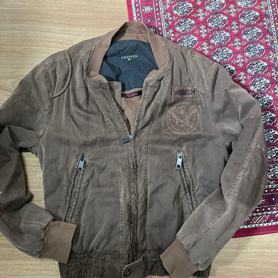 GRIFFIN ブラウン ミリタリージャケット