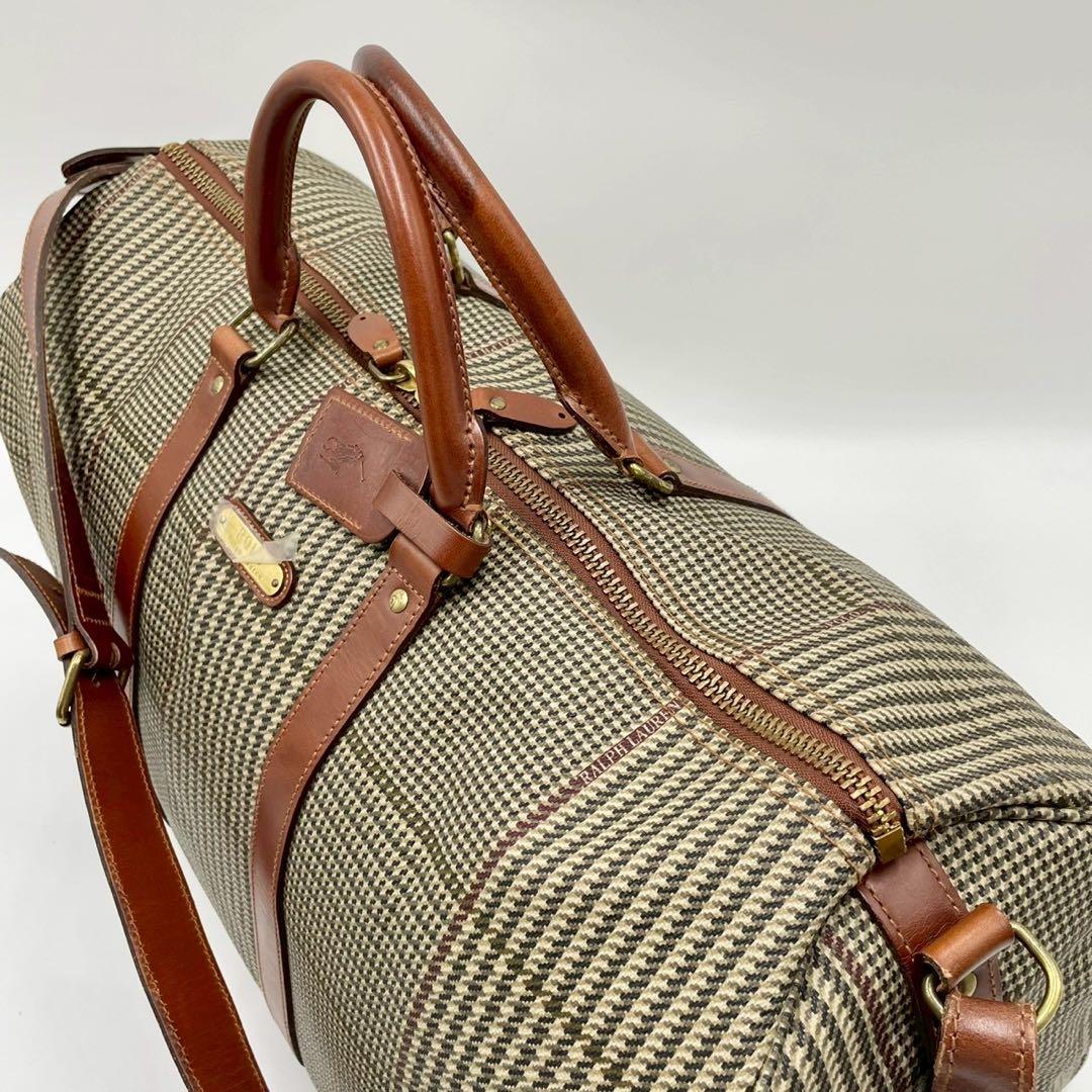 RALPH LAURENT ラルフローレン 2way ボストンバッグ 千鳥格子