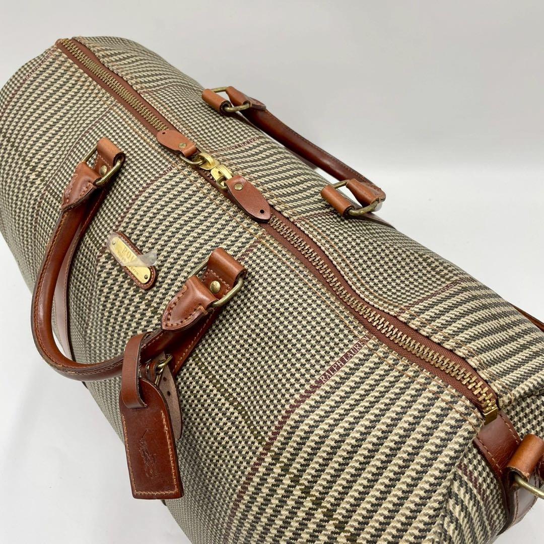 RALPH LAURENT ラルフローレン 2way ボストンバッグ 千鳥格子