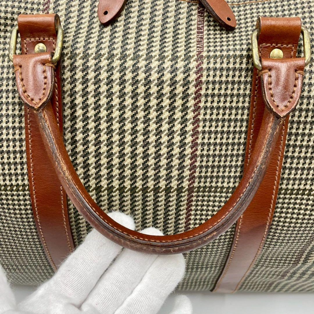 RALPH LAURENT ラルフローレン 2way ボストンバッグ 千鳥格子