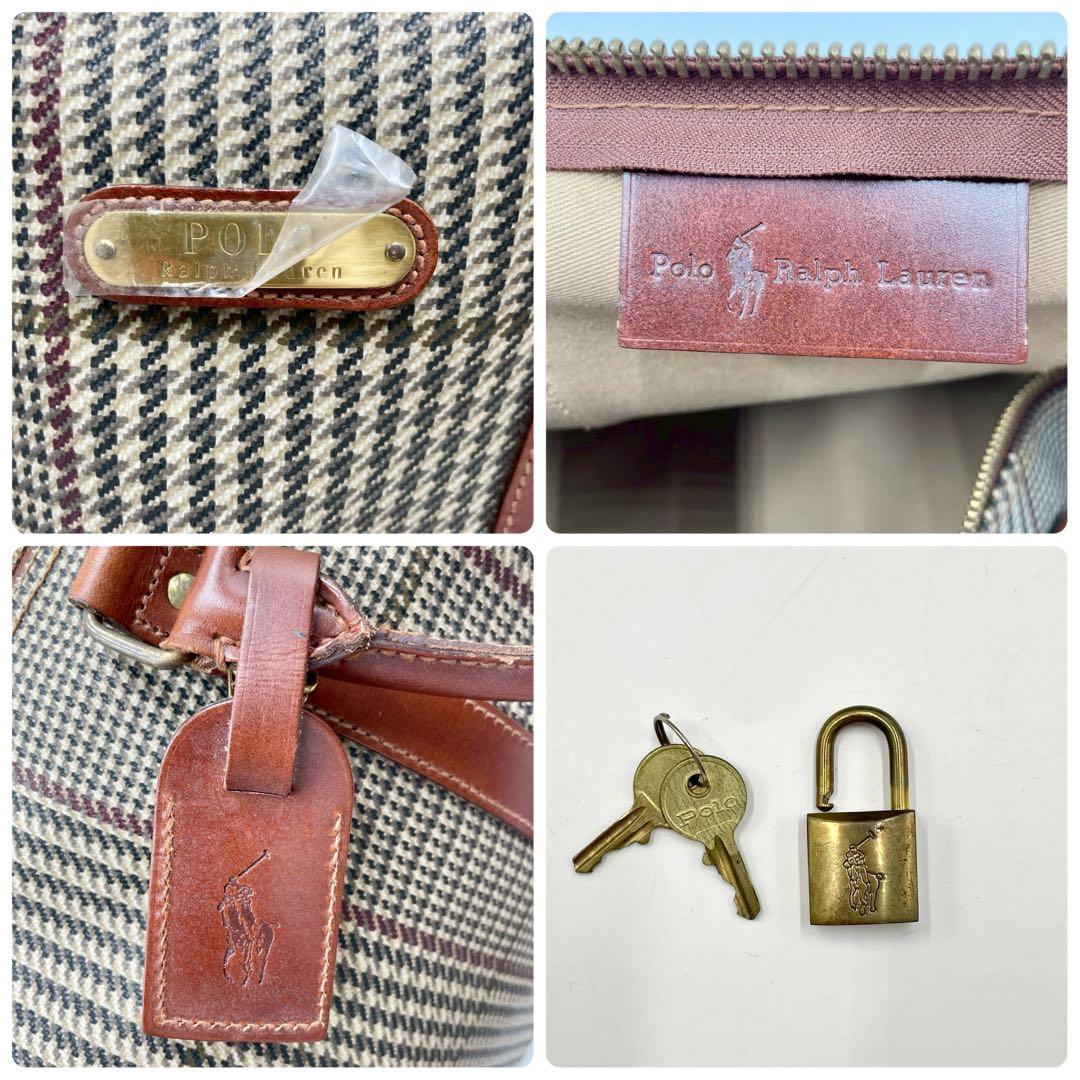 RALPH LAURENT ラルフローレン 2way ボストンバッグ 千鳥格子