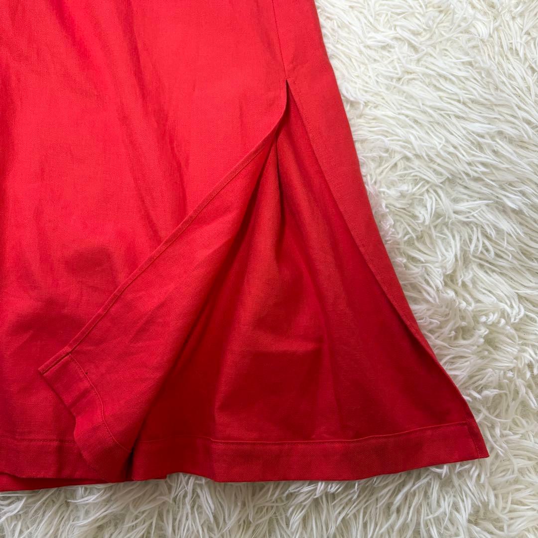 【美品】23年　アドーア　レーヨン麻ソフフトタンブラーワンピース　ベルト　38