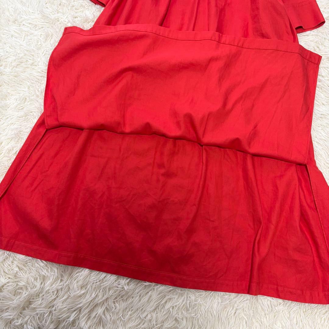 【美品】23年　アドーア　レーヨン麻ソフフトタンブラーワンピース　ベルト　38