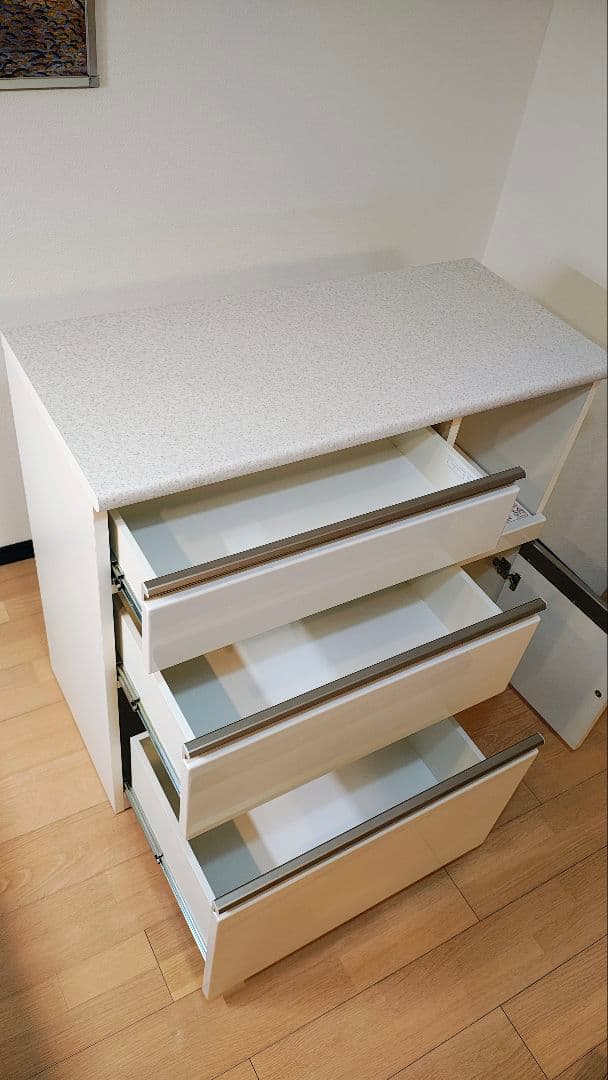 ニトリ キッチンカウンター アルミナ2 100CT WH 2021年製 美品