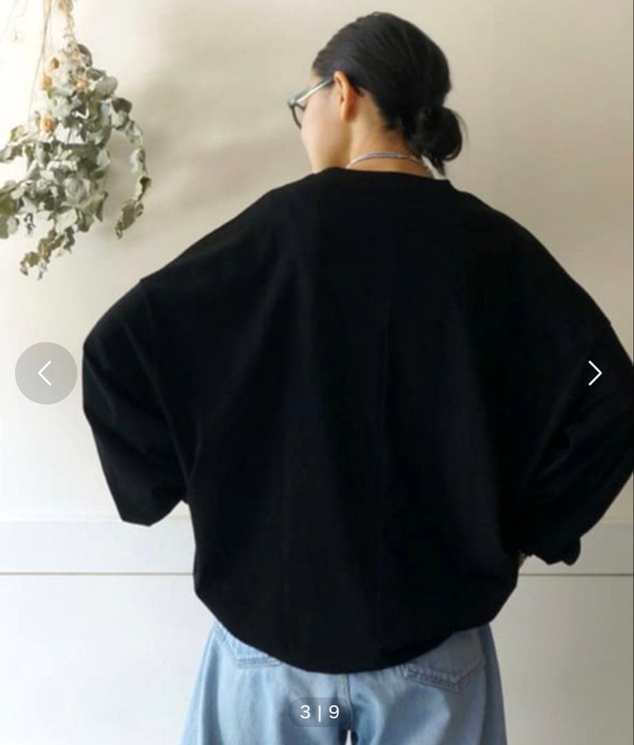 ヴィンテージジャージークルーネックパフプルオーバー