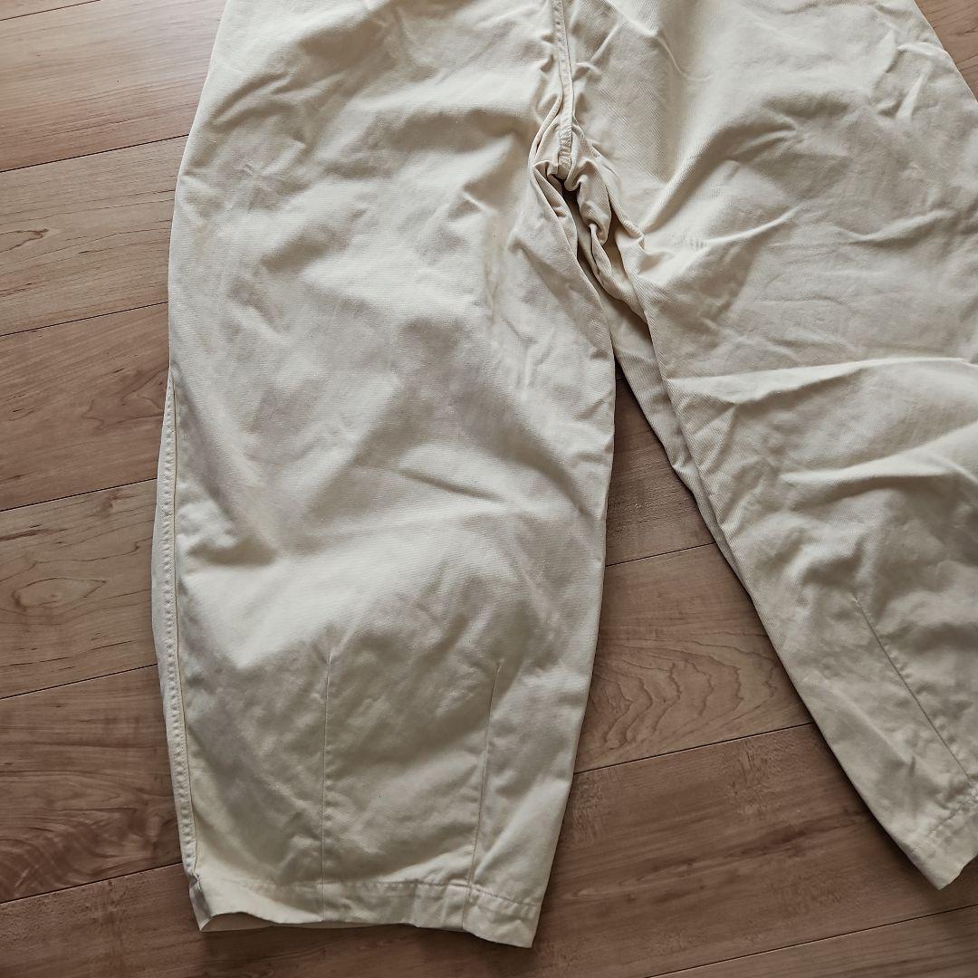 ☆HARVESTY☆アイボリーオフホワイトコットンサーカスパンツ☆美品２☆